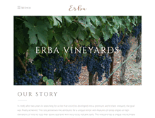 Tablet Screenshot of erbavineyards.com